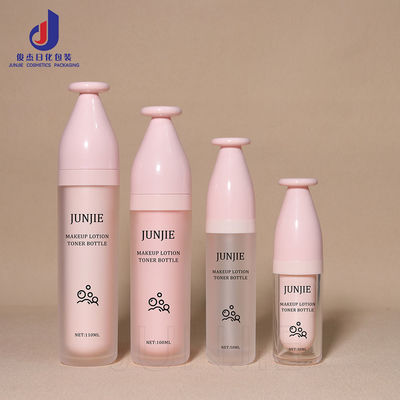 Top Quality Pink Cosmetic Packaging Skin Care Mushroom Head Set 30ml 50ml 100ml 110ml Acrylic Lotion Bottle with Lid