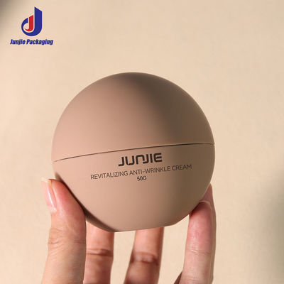 Özel Boş Plastik 50ml Lüks Cilt Bakımı Çift Duvarlı AS Kavanoz Vücut Tereyağı Top Yuvarlak Kozmetik Krem Kavanoz Paketleme Kavanozlar
